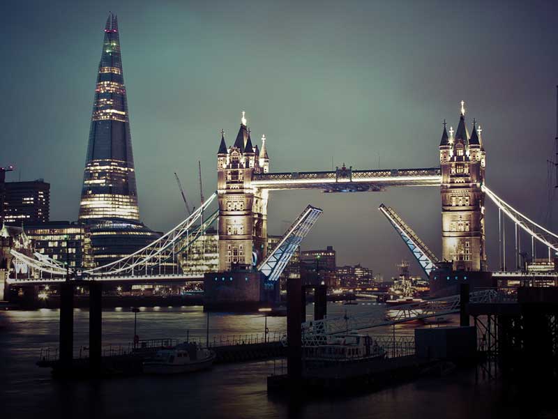 CCTV in london view of tower bridge