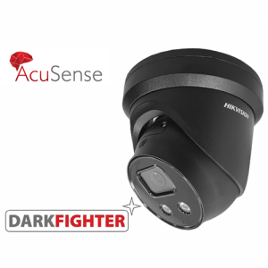 Hikvision 4K 2.8mm Darkfighter IR Fixed Turret CCTV System - Black