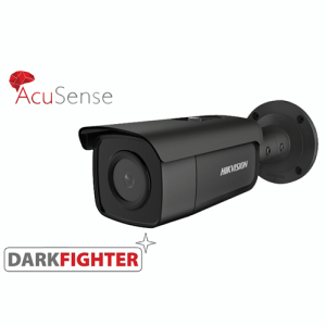 Black Hikvision 8MP IR Fixed Bullet CCTV System