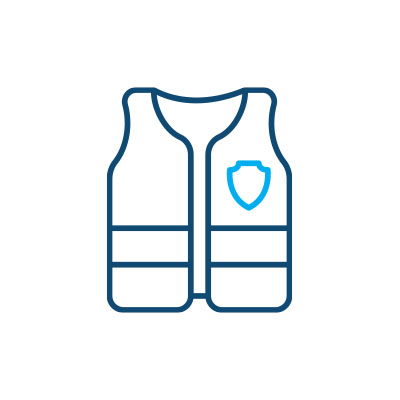 security guard jacket icon navy