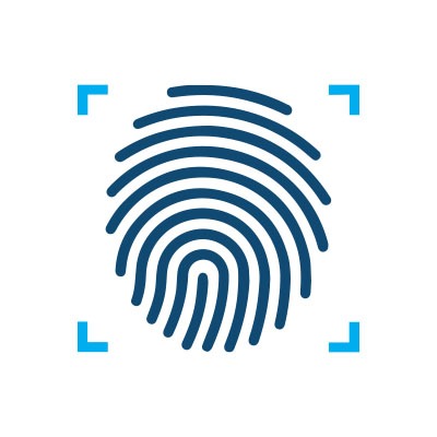 navy finger print icon