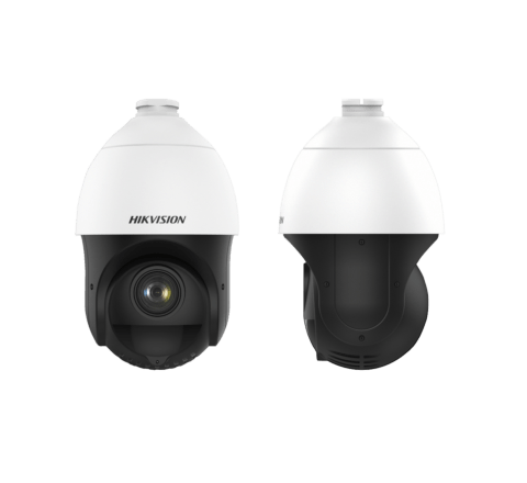 two hikvision ptz cctv cameras